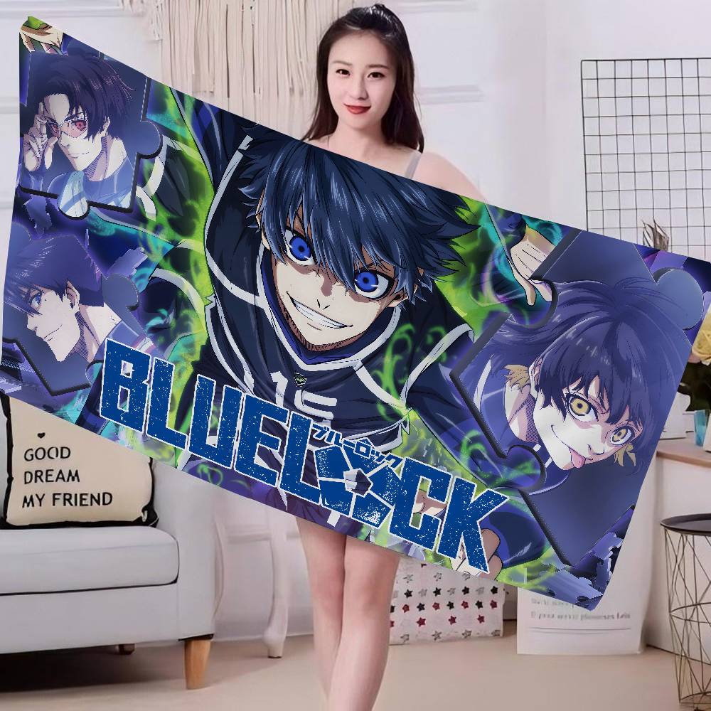 Hot Anime B-BLue L-Lock Microfiber Printed Beach Towel Mountain Climbing Yoga Beach Swimming Running Absorbent Soft Towel