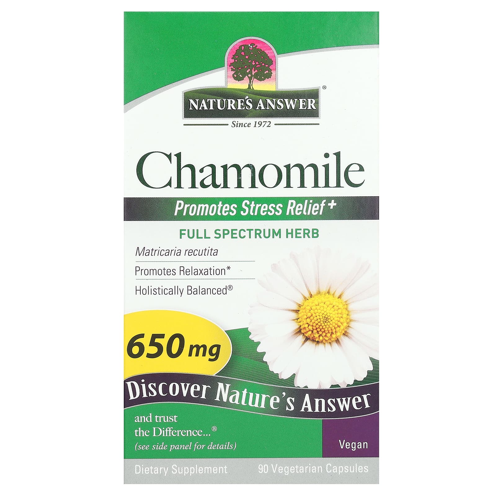 

Nature S Answer, Chamomile, 650Mg, 90 Veggie Caps (325Mg per Capsule)
