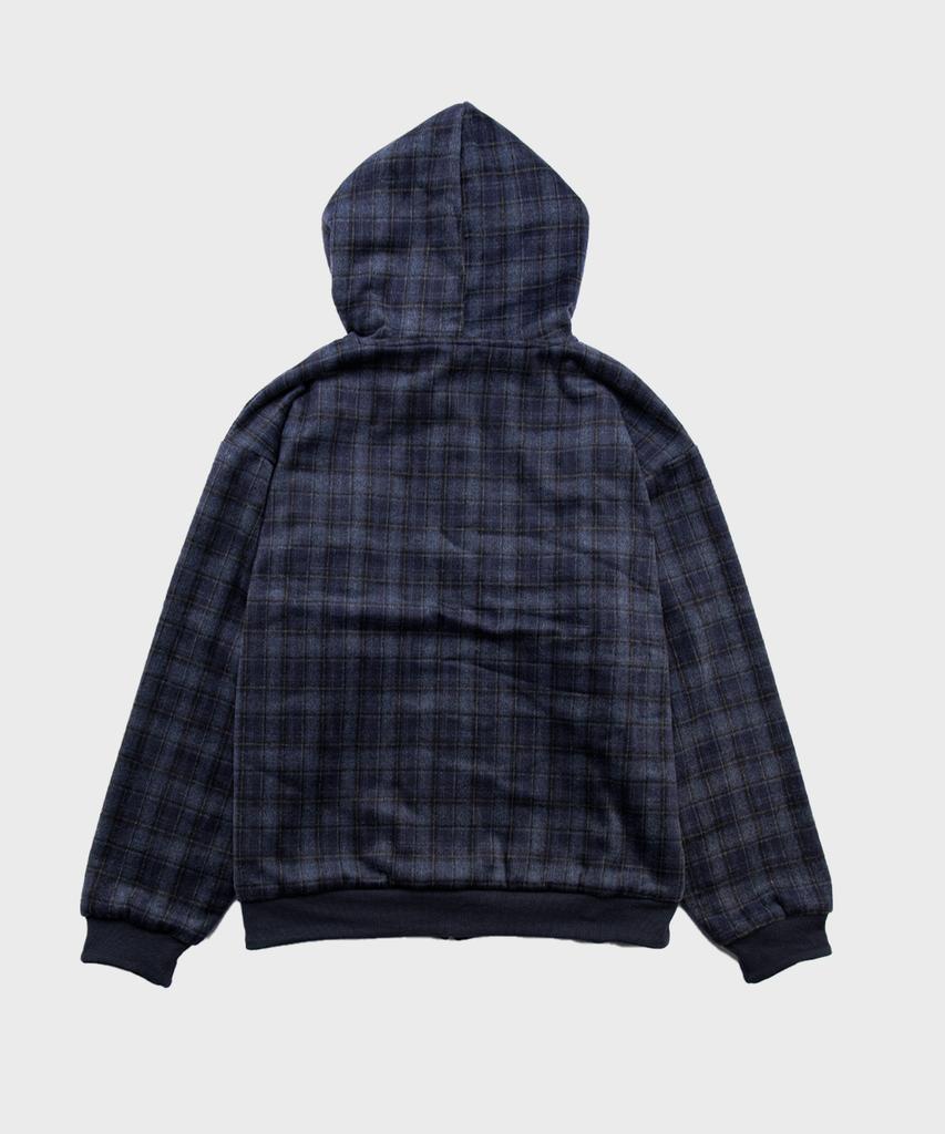 Saintpain Sp Check Reversible Zip-Up Hoodie Navy