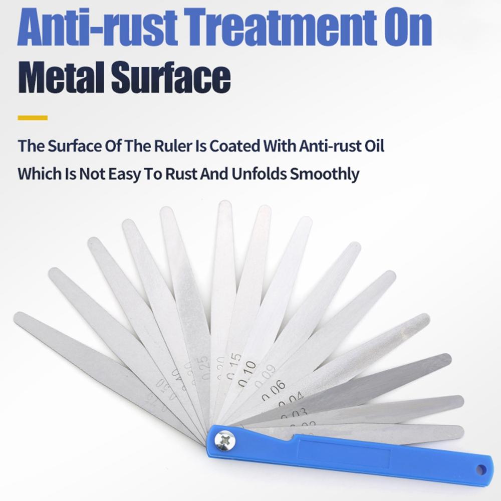 17 Blades Tappet Stainless Steel Valve Measuring Tool Feeler Gauge Thickness Gauge Gap Filler