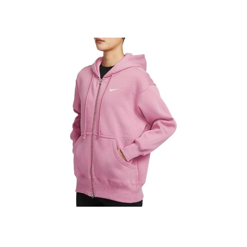 Nike Sportswear Phoenix Fleece Comfort Zip-Up Hoodie Women Outerwear Element-Pink Sail DQ5759-699