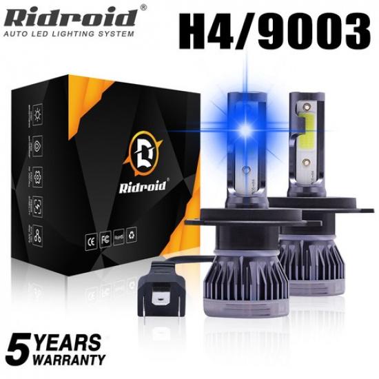 Pair H4 9003 LED Headlight Bulb Kit High Low Beam 120W 26000LM Super Blue 8000K
