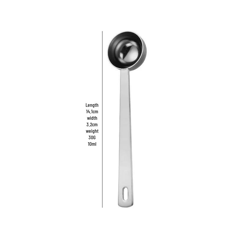 304 Stainless Steel Measuring Spoons 5ml-30ml, Long Handle for Coffee, Milk Powder, and Baking