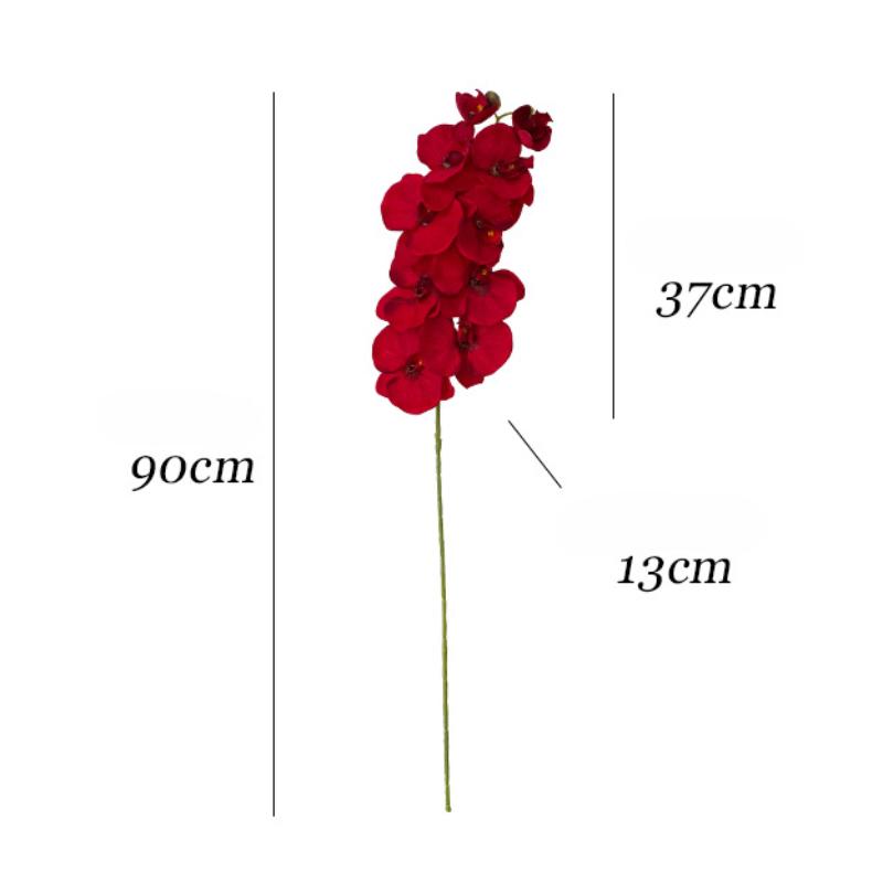 2pcs Retro Artificial Flowers 10 Head Phalaenopsis 90cm Home Flower Arrangement Wedding Living Room Vase Decoration Photography Props Fake Flower