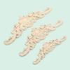Long Wood Carved Appliques Onlay Unpainted Decorative Corner Carving Decal for Wall Door Cabinet Mirror Closet Wardrobe Dresser