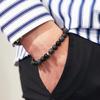 Jbans Classic Black Stone Mix Gemstone Bracelet (C1801-Ac426Bk)
