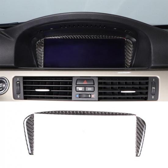Carbon Fiber Navigation Screen Trim Sticker For BMW 3 Series E90 2005-2012