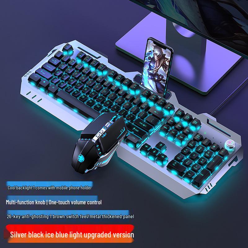 GX80 Mechanical Keyboard, Mouse & Headset Set - Brown Switch, Wired for Laptop & E-sports Gaming