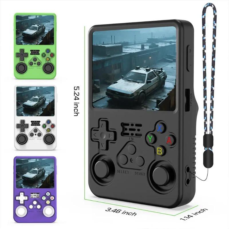 Silicone Soft Protective Cover with Lanyard Anti-Scratch Dustproof Shockproof Skin Case for ANBERNIC R36S Handheld Console