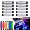 6LED Long Strip Side Light 12vTrailer Truck Side Light 10 Pcs Always On 12V Trailer Truck Side Light Waterproof Truck Light Width Indicator Tail Light