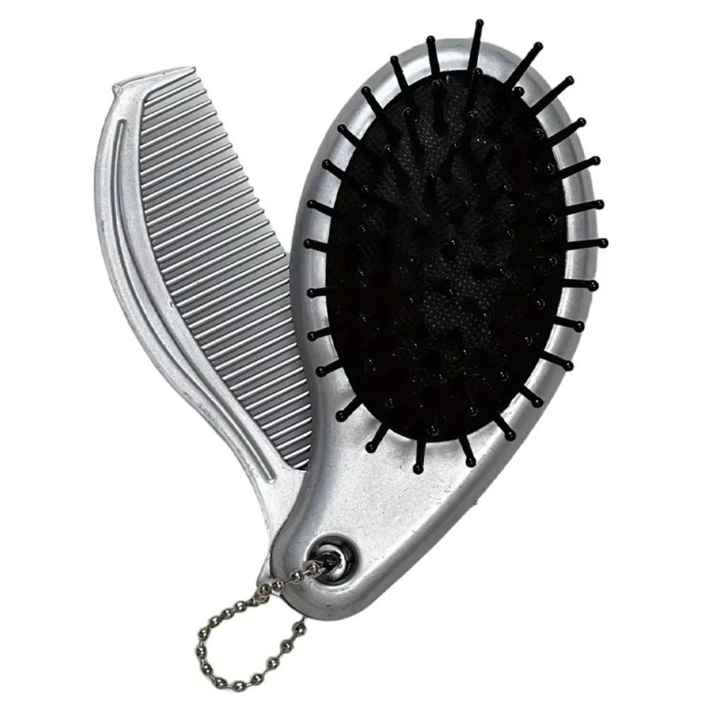 3-in-1 Foldable Hair Comb Mirror Foldable Air Cushion Comb Fashion Massage Comb