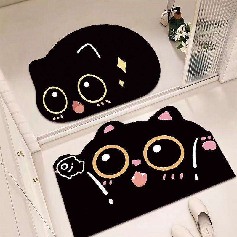

Bathroom absorbent floor mat crystal velvet dirt-resistant bathroom toilet entrance carpet floor mat 40X60cm 15.7X23.6in