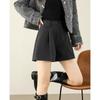 TERRE BLEUE Women's Wool Blend Wide-Leg Boot Shorts