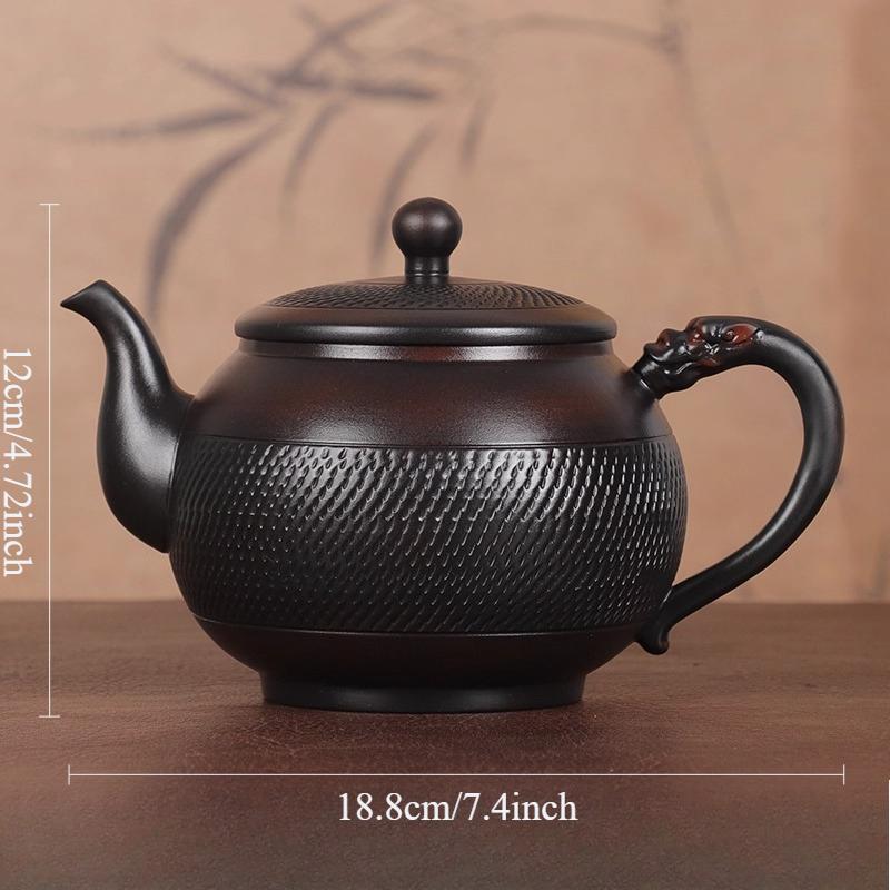 

Yunnan Purple Pottery Handmade Teapot Chinese Style Household Large Capacity Jumping Knife Pot Master Specific Kung Fu Tea Set