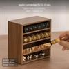 40Piece Walnut Lipstick Organizer, Multitier Wooden Makeup Storage Box