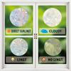 ROROP 36 Pcs Anti-Collision Rainbow Stickers Circle Window Clings - Save Birds from Window Collisions, Non-Adhesive Prismatic Vinyl Clings