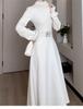 Autumn/Winter 2024 Women's French Hepburn Style Black Knit Dress - Mid-Length, Small Waist Trend