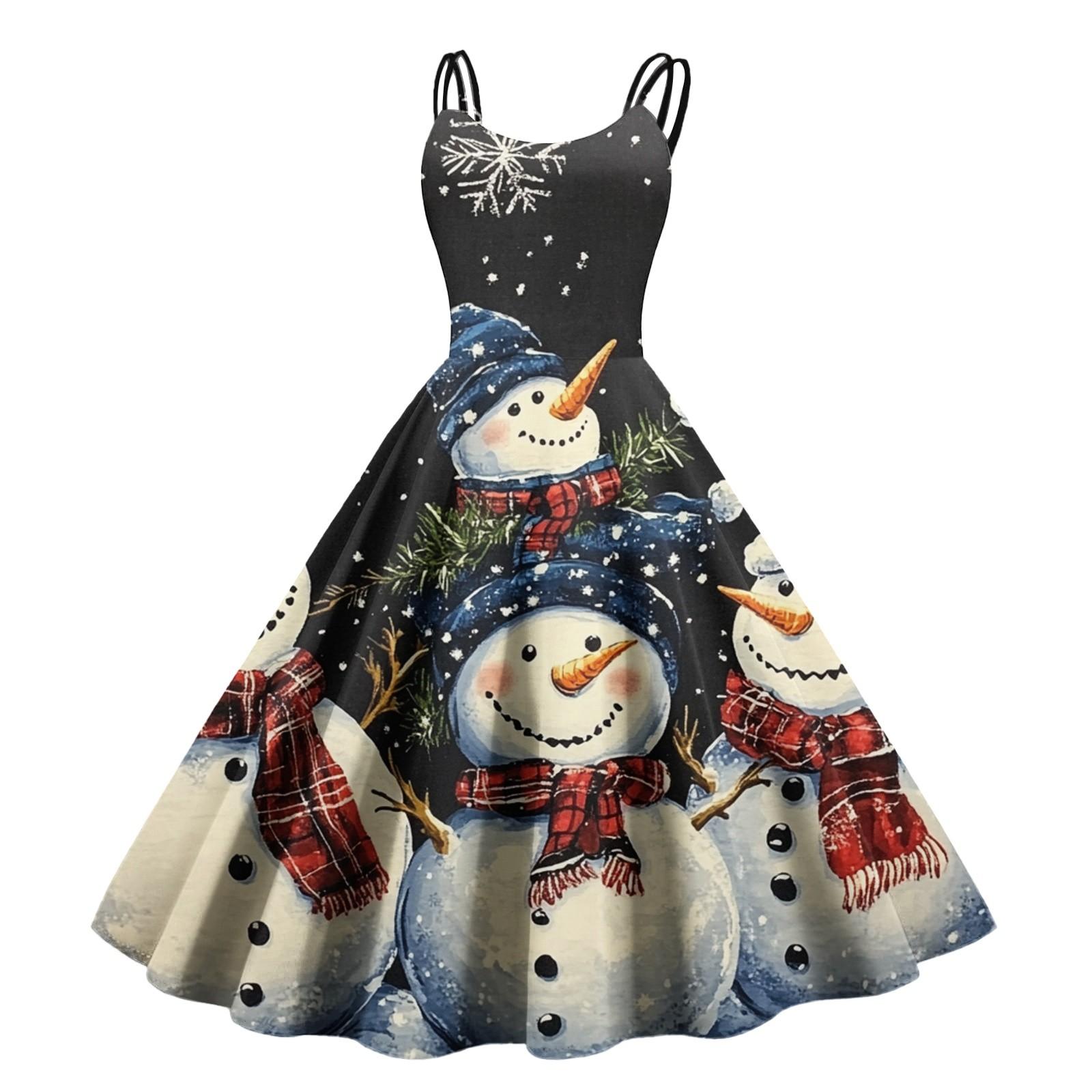 

Женское модное рождественское печатное сексуальное коктейльное платье без бретелек в готическом стиле в стиле панк-винтаж XXXL белый