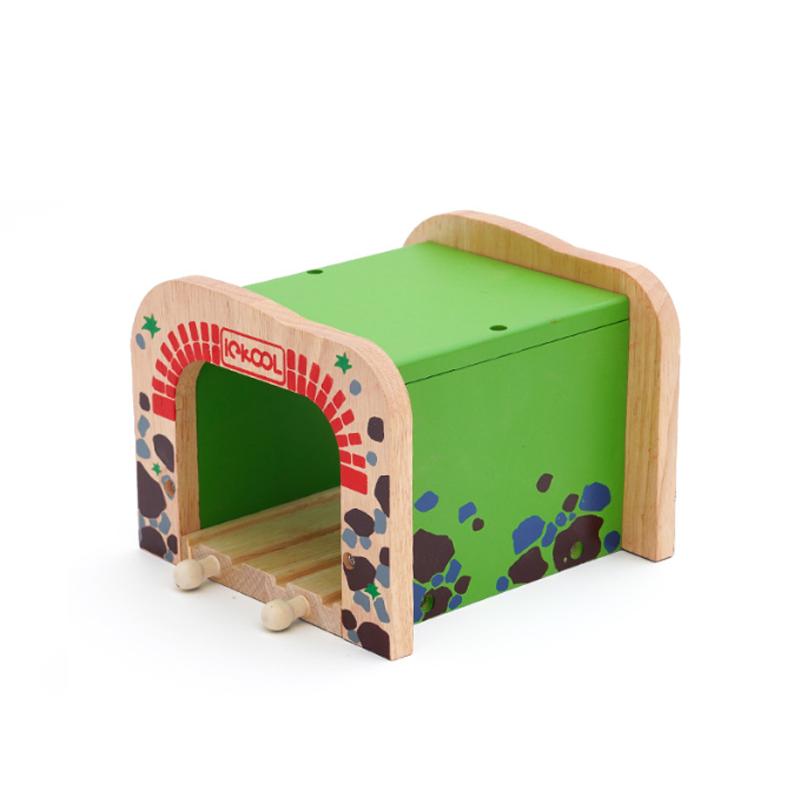 Wooden Track Magnetic Train Toy Wooden Track Scene Accessories Mountain Cave Tunnel Beech Wood Track Children's Toy