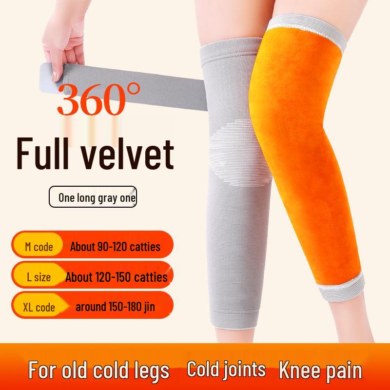 Fleece-Lined Knee Sleeves for Elderly: Warm, Thick, Seamless Cold Protection for Joints in Winter