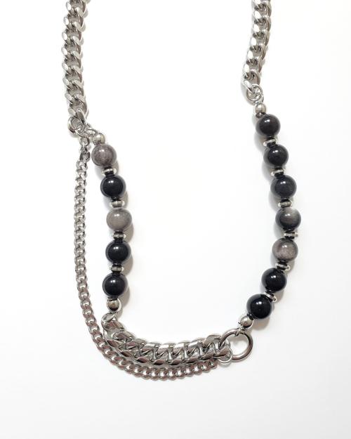 Vive Black Stone Layered Necklace