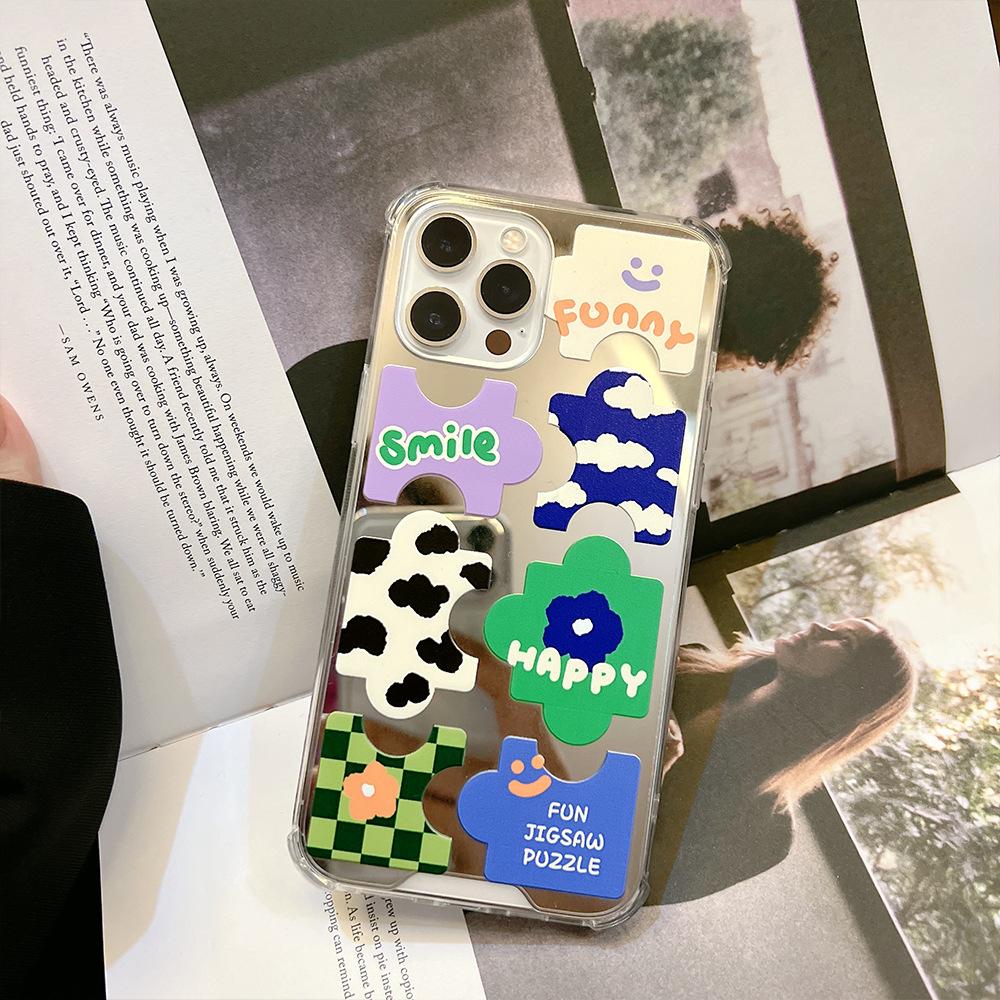 

Personalized Puzzle 16pro Apple IPhone 15plus Mobile Phone Case 14promax Mirror 11 Anti fall 8 Suitable for XR 12pro max(6.7)