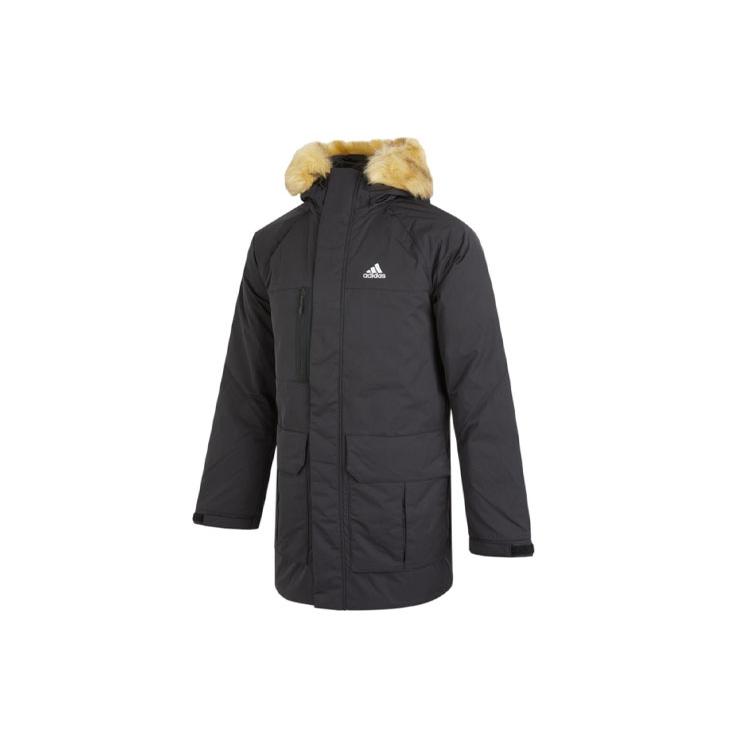 Adidas Down Jackets Men's Black Hooded Moderate Other H20761