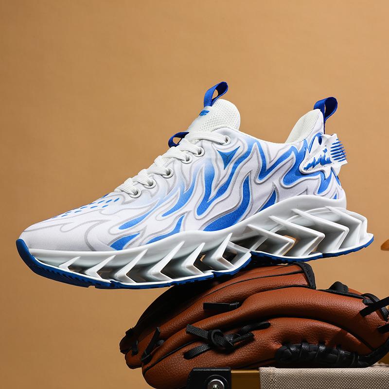 Robustní tenisky nadměrné velikosti 45 46 Pánské běžecké boty s čepelovou podrážkou Módní ležérní síťované prodyšné Zvýšená platforma Sportovní boty