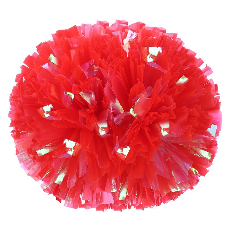 Rainbow Matte Pom Poms Colorful Hand Flowers Cheer Props Sports Meeting Accessories Aerobics Dance Ornaments Vivid Stage Tools