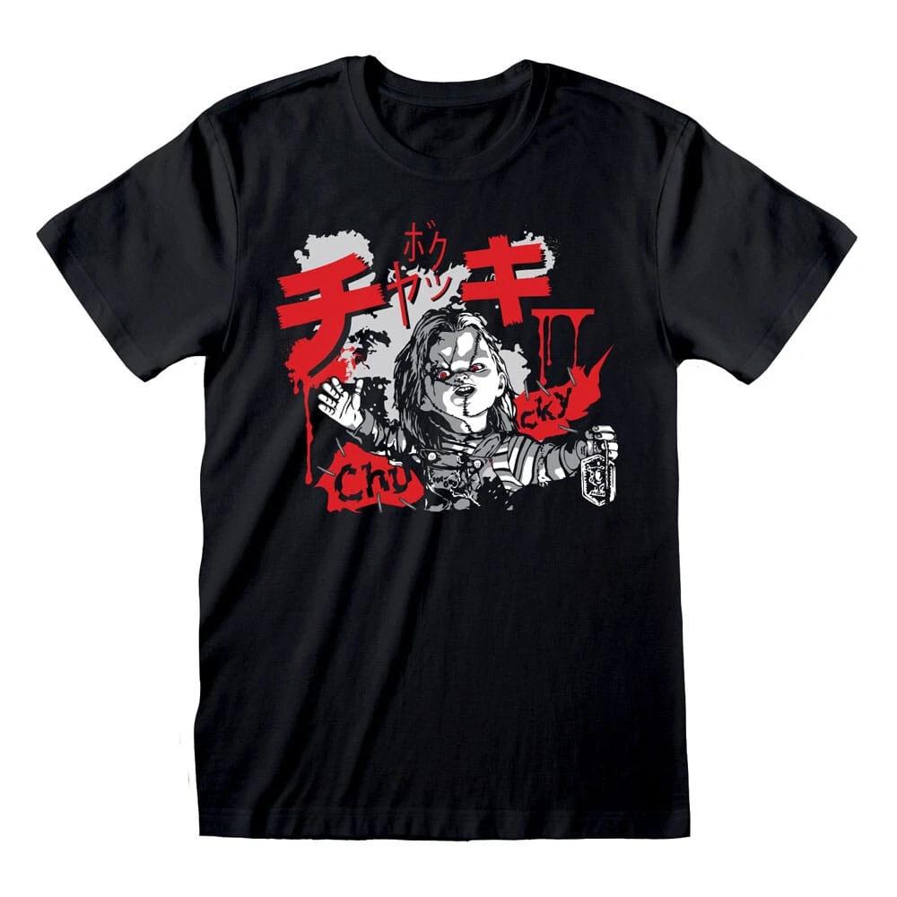 Childs Play Chucky Splatter Unisex Black T-Shirt Small S