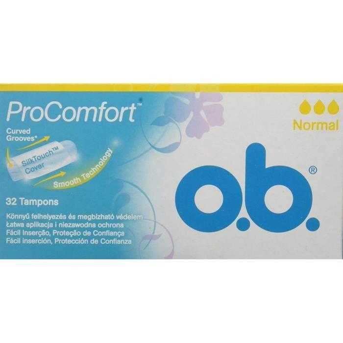 O.B. OB ProComfort Boite de 32 tampons sans applicateur, normal - 3574660235432