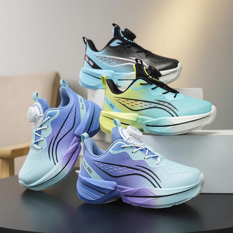 Children's Running Shoes 2025 Spring and Autumn New Leather Surface Boys Soft Sole Lightweight School Versatile Sports Shoes