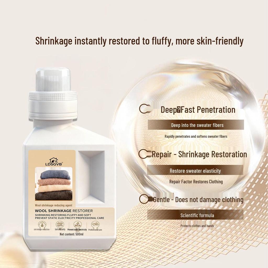 Weichspüler für Wollpullover - Reduziert Einlaufen, Macht den Stoff weich & glatt