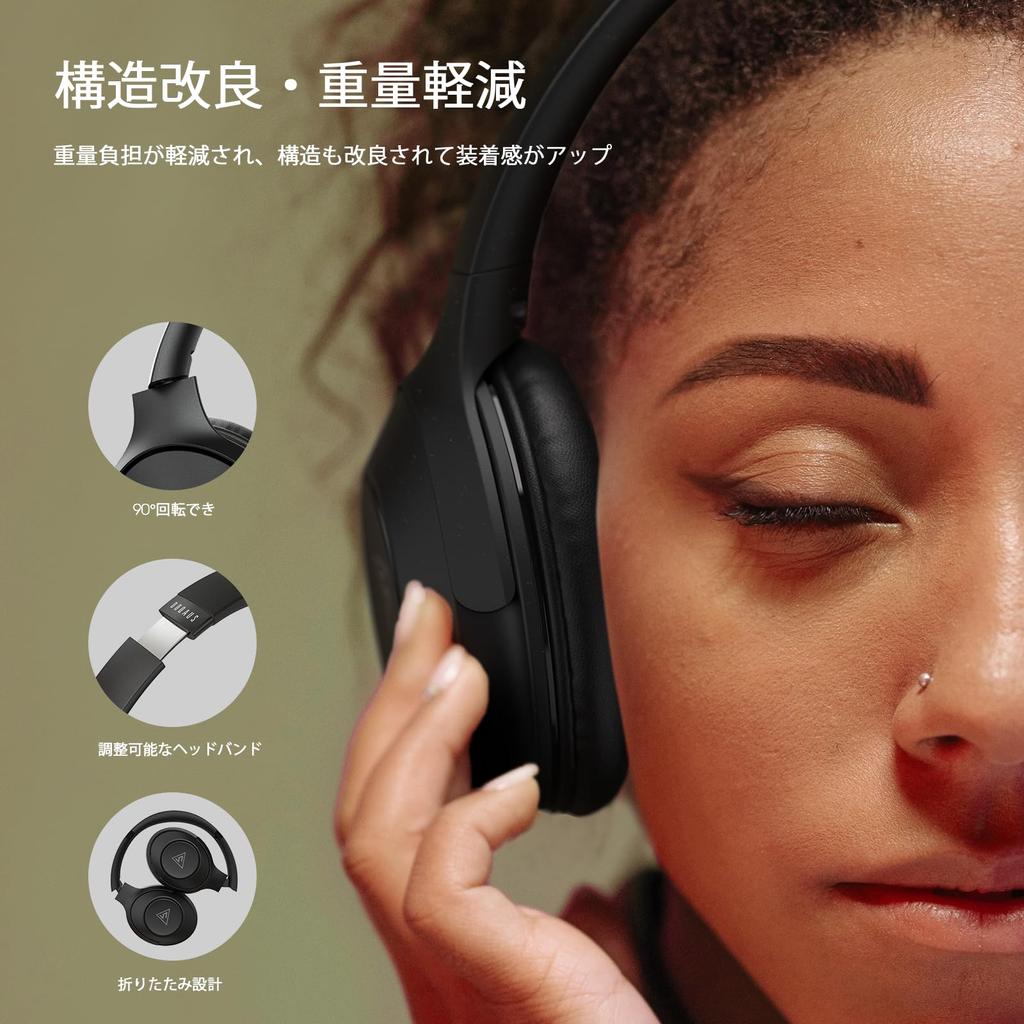 DOQAUS Bluetooth Up To 70 Hours of Continuous 3 EQ For Both Wired and Wireless Compatible with Closed Compatible with Slim Version LIFE5 Headphones,