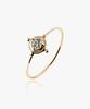 Helene Jewelry 14K Belial Cubic Miss Ring Gold Thread Ring (C Type)