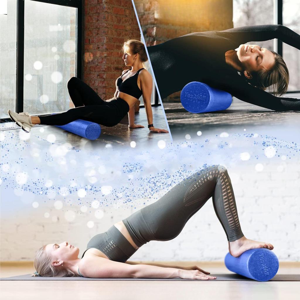 Yes4All Hochdichte EPP Runde Rückenrolle Schaumstoff Übungsschaumstoffrolle für und Dehnen 90 cm Yoga, Pilates, - 30, 45, 60,