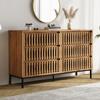 Buffet Moderne, Commode à 6 Tiroirs, Meuble pour Salon, Chambre à Coucher, Couloir, Restaurant, Cuisine, Couleur Bois, 120x40x81cm