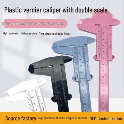 Mini plastikinis vernierinis matuoklis, 80-150 mm dvigala skalė, papuošalų ir Wenwan matavimui