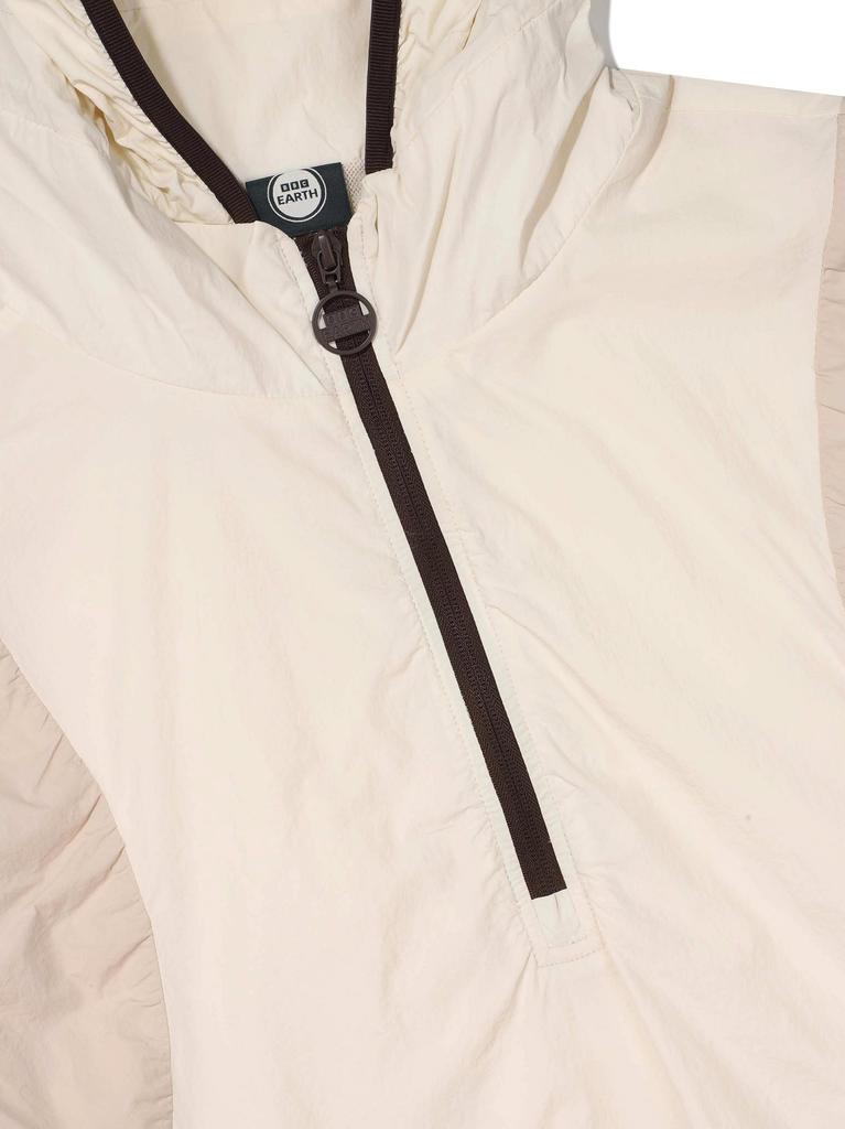 Bbc Earth Curve Color Block Long Sleeve Anorak_Cream