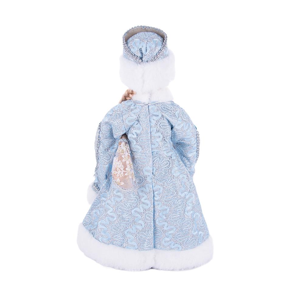 Ice Blue & Silver Pattern Snegurochka Plush Ornament