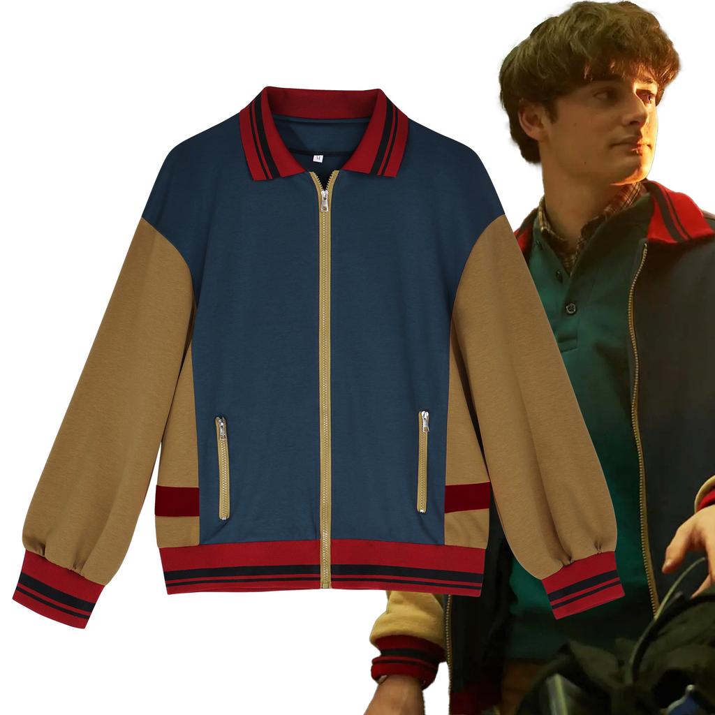 Stranger Things Sezóna 5 Bunda Willa Byerse Halloweenský Cosplay Kostým Hnědý Retro Ležérní Kabát