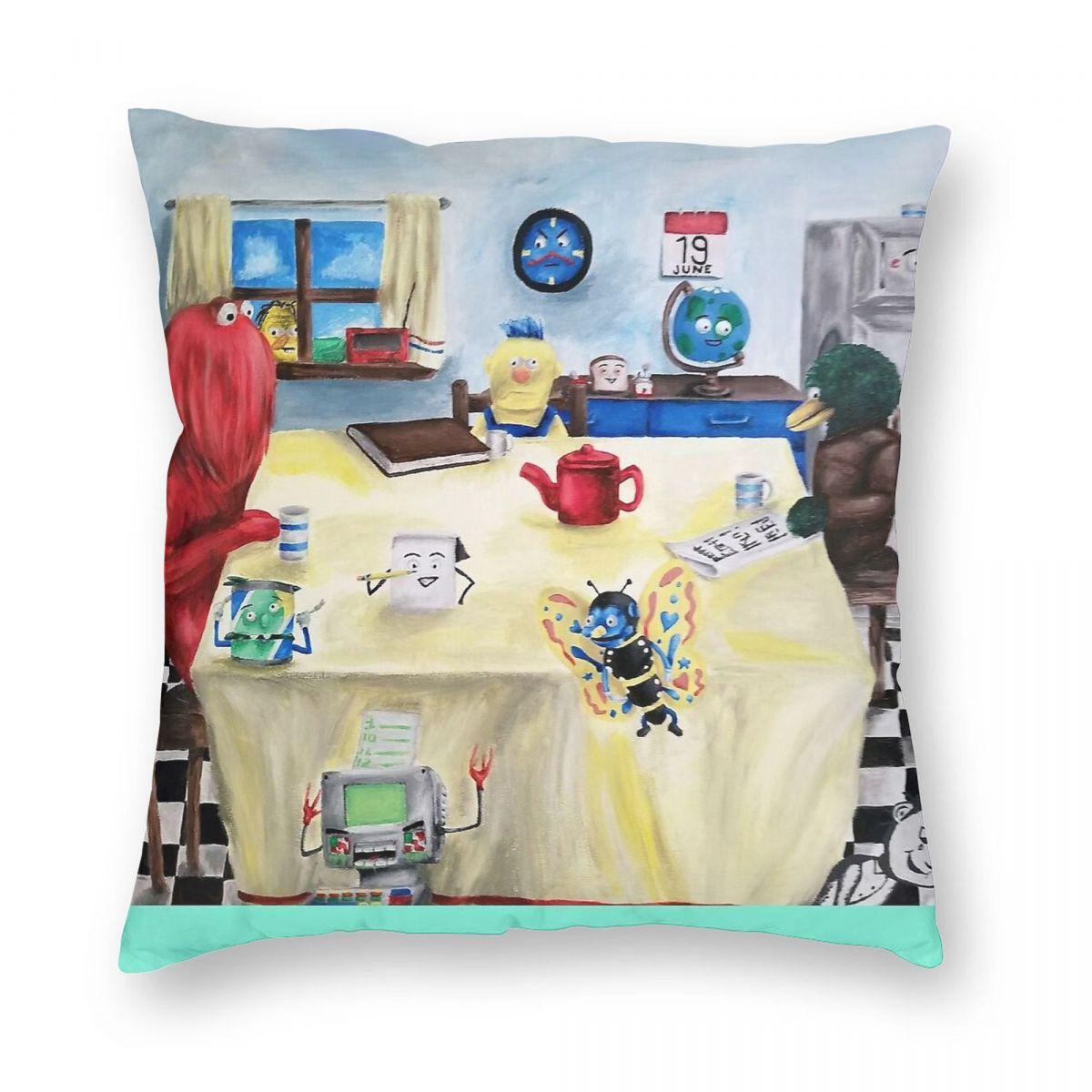 

Dont Hug Me Im Scared MashUp Square Pillowcase Polyester Linen Velvet Printed Zip Throw Pillow Case Room Cushion Cover 45x45 30x30cm