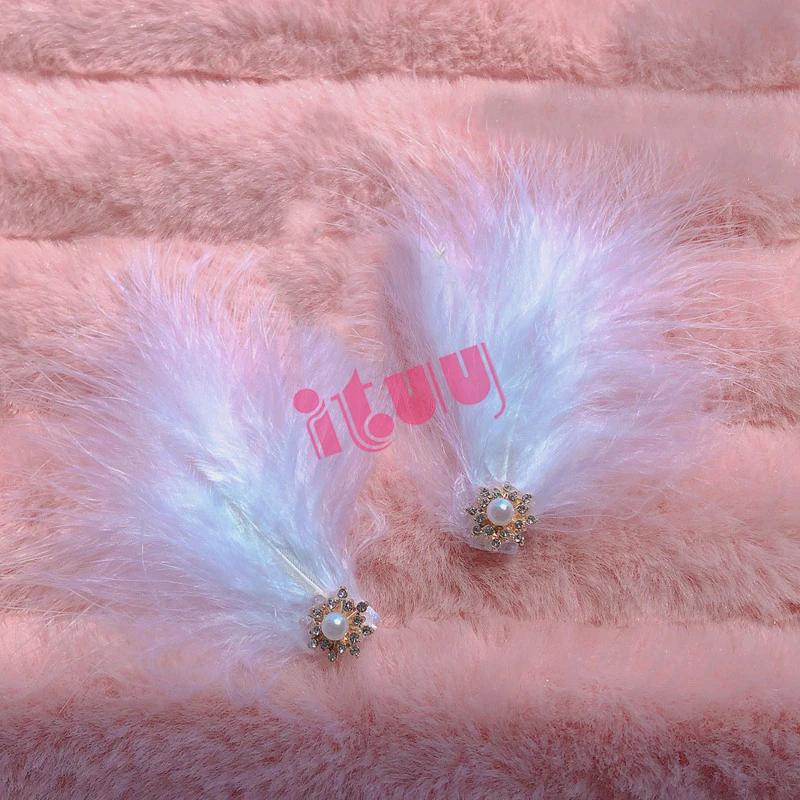 

Handmade Halo Crown Headpiece Lolita Goddess KC Gothic White Angel Feather Wings Halo Crystal Crown Headband Hair Accessories