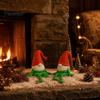 Small Shelf Figurines 3D Printed Gnome Figurine with Movable Joints, Flexible Handmade Style Decorations Statue Santa Hat for Shelf, Office