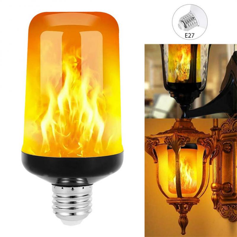 

Светодиодная лампа Flame Lamp Corn Bulb Creative Flicker Emulation Dynamic Flame Effect Light Bulb AC85V-265V Для рождественских украшений 6W
