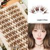 Misty Brown Coffee False Eyelashes - Glue-Free, Realistic, Large Capacity Manga Chestnut