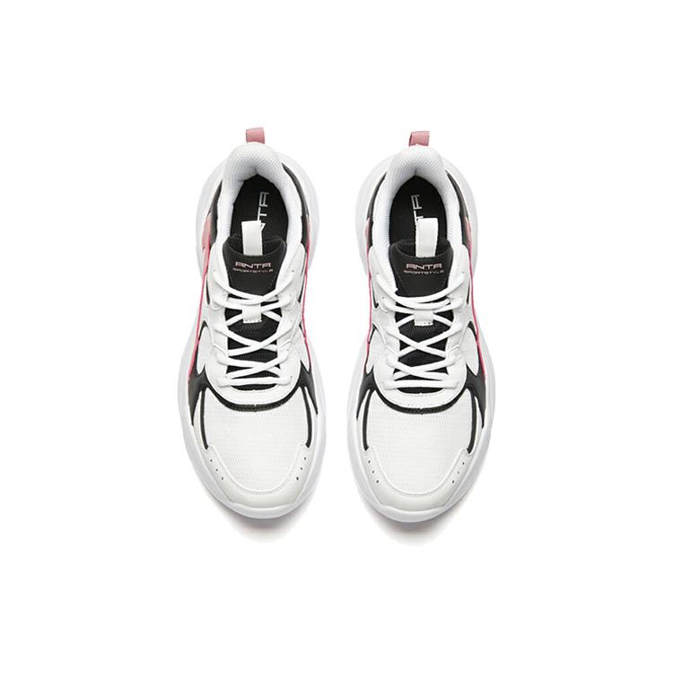 New ANTA Chunky Sneakers Women's Low top White Black Pink 121938822R-5