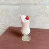 1Pcs Miniature Dollhouse Food Strawberry Milk Shake Ice Cream Beverage Cup Model Toy For Doll Accessories Gift