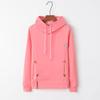 Womens Soft And Comfortable Long Sleeve Hooded Hoodies With Pure Color Sport Coat