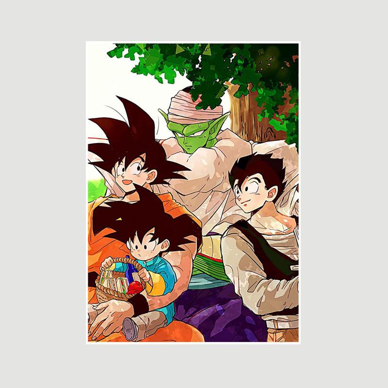 

Класичні аніме Dragon Ball Плакати Білий папір Вінтажні плакати Декор HD Друковані настінні картини Розпис інтер єру Фреска Вітальня Прикраси Картинки 42x30cm